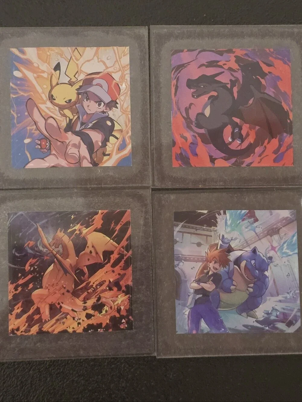 Pokemon Red, Blue & Charzard Magnet Set 2
